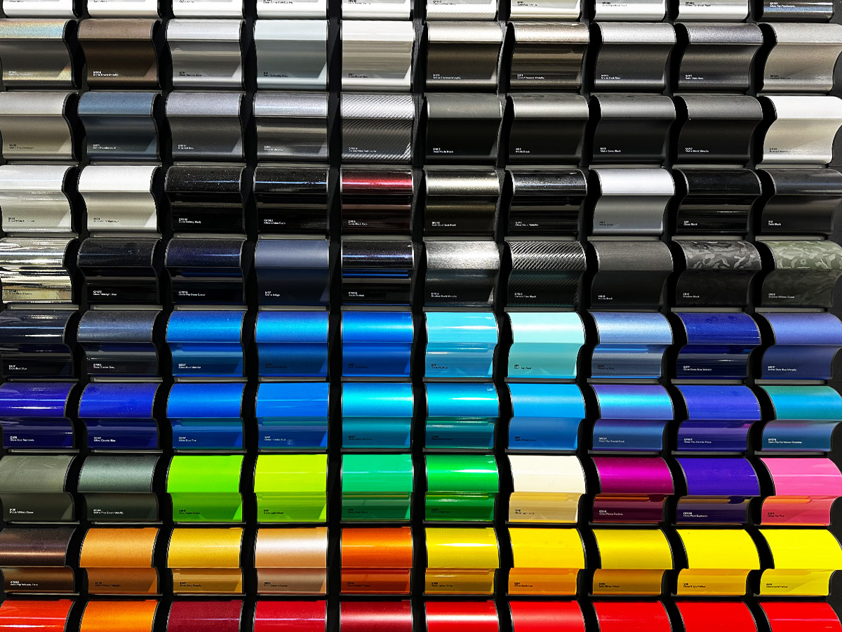 Extensive range of vinyl wrap color options and finishes